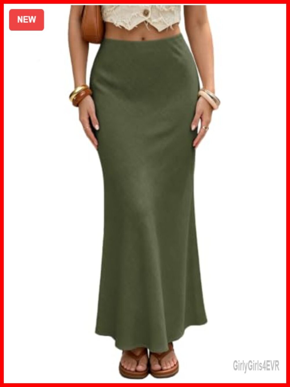 Linen Maxi Skirt Elastic Waist Flared Long Ankle Length Women Spring Summer